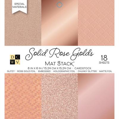 DCWV Paperpad 6x6 - Solid Rose Golds